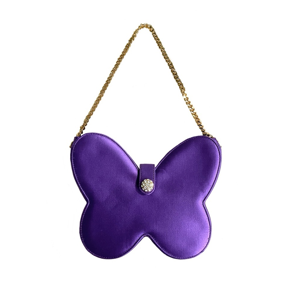 Vintage 90’s Neiman Marcus Butterfly Bag Royal Purple